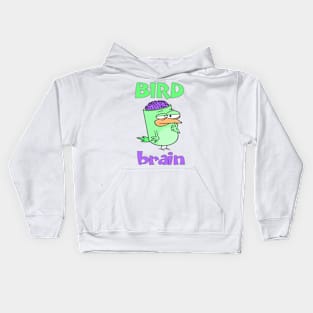 Birdbrain Design for Bird Lovers Kids Hoodie